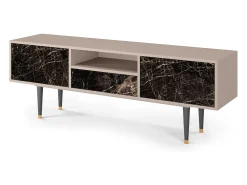 Móvel De Tv| Mueble de TV - 170х59х41 cm - T6 - Night Abyss, Areia Bege
