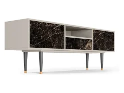 Móvel De Tv| Mueble de TV - 170х59х41 cm - T6 - Night Abyss, Areia Bege