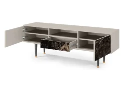 Móvel De Tv| Mueble de TV - 170х59х41 cm - T6 - Night Abyss, Areia Bege