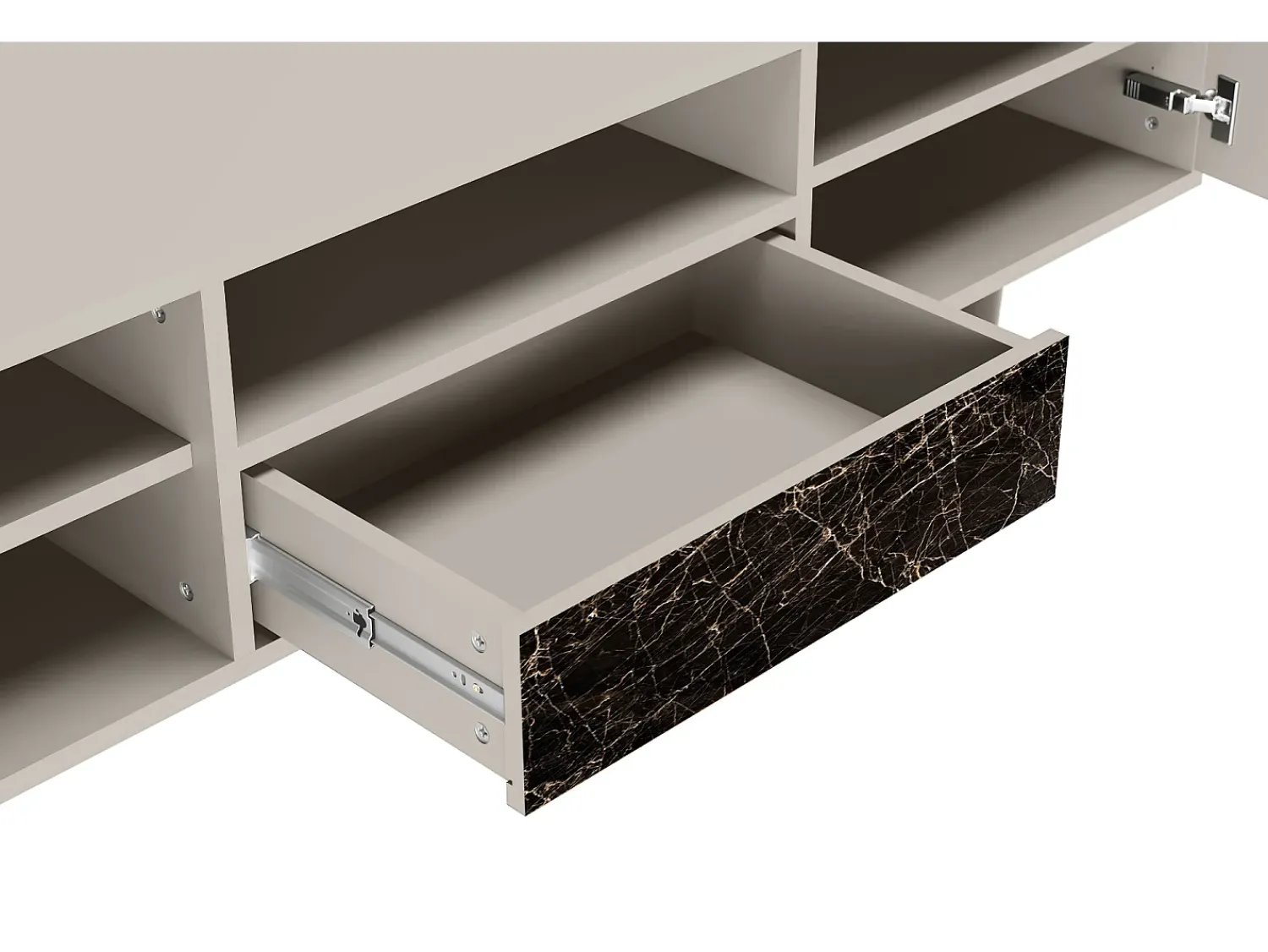 Móvel De Tv| Mueble de TV - 170х59х41 cm - T6 - Night Abyss, Areia Bege