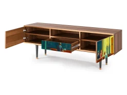 Móvel De Tv| Mueble de TV - 170х59х41 cm - T6 - Nighthawks by Hopper, Nogueira Castanho