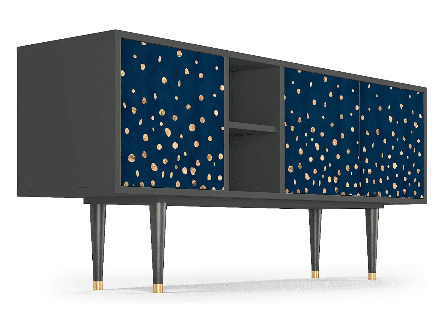 Online Mueble de TV - 150х69х41 cm - T5 - Night Skies, Antracite Cinza antracite