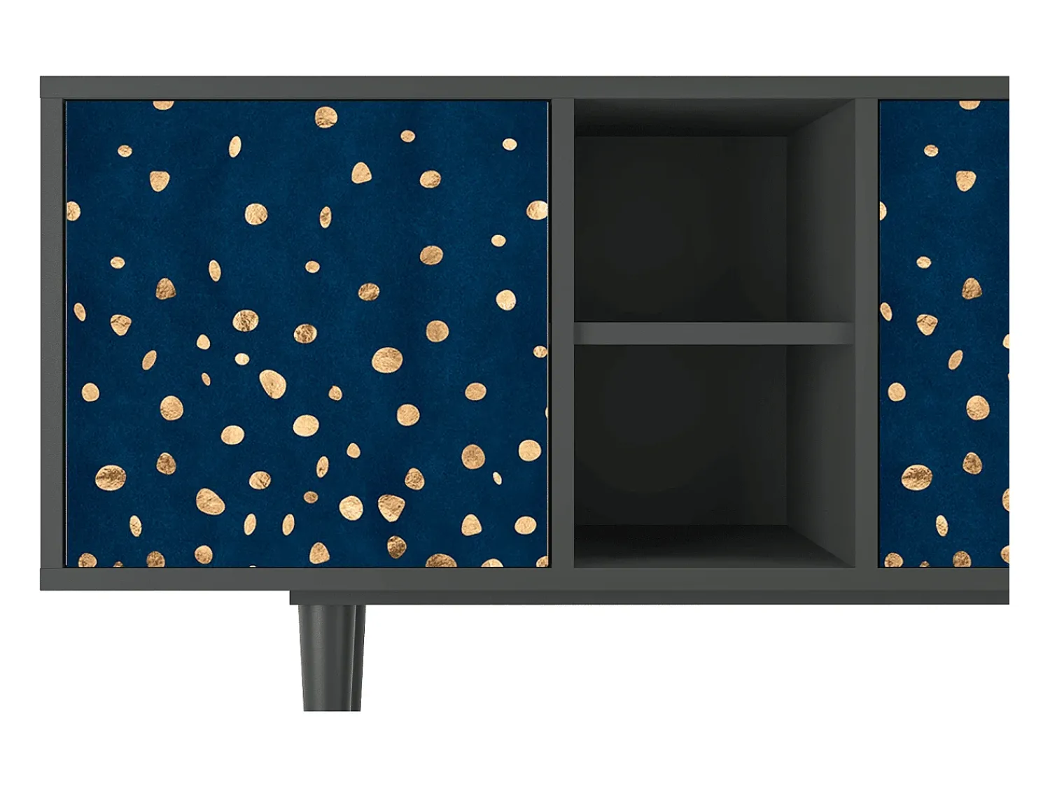 Online Mueble de TV - 150х69х41 cm - T5 - Night Skies, Antracite Cinza antracite