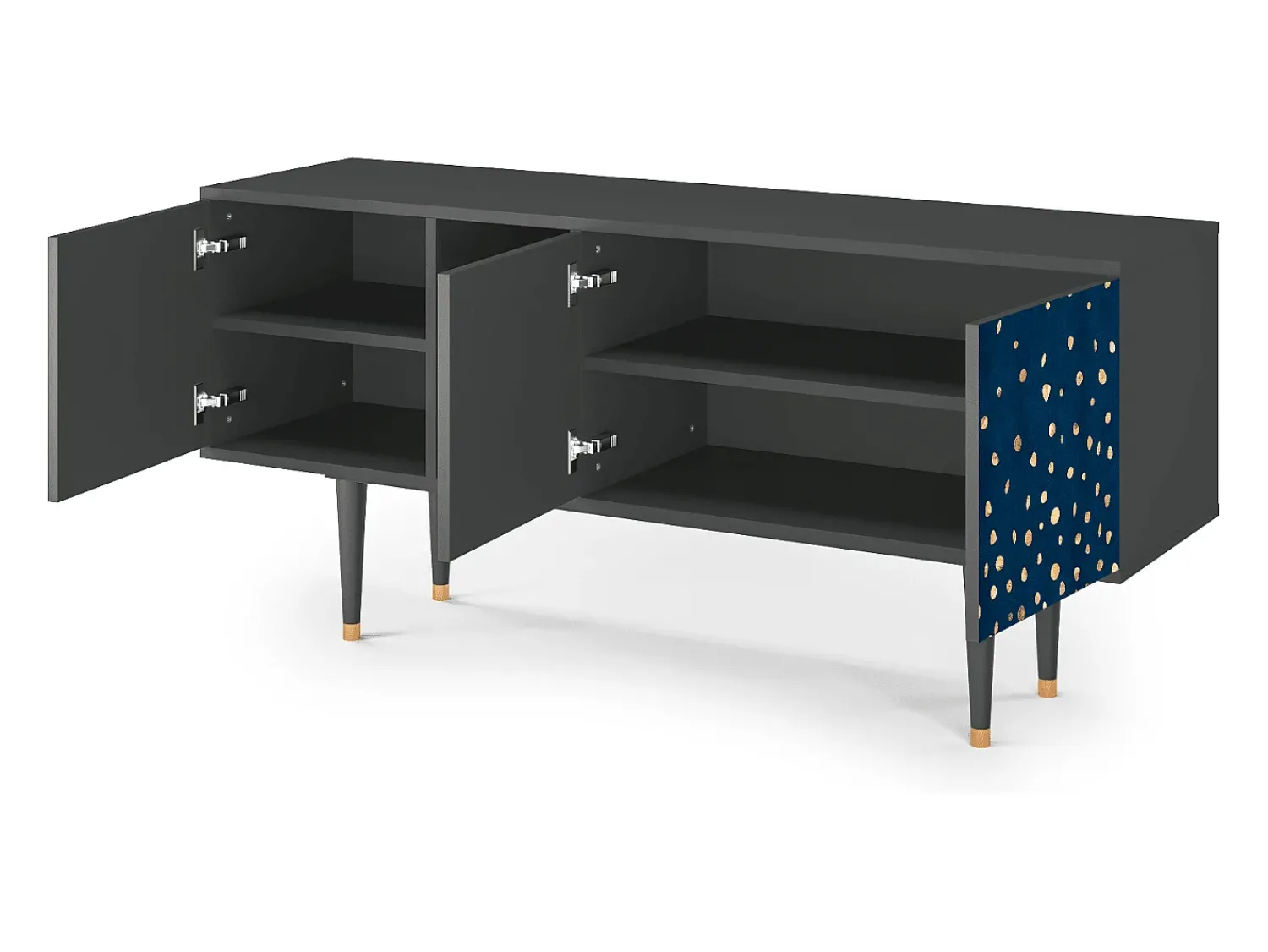 Online Mueble de TV - 150х69х41 cm - T5 - Night Skies, Antracite Cinza antracite