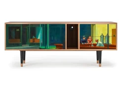 Móvel De Tv* Mueble de TV - 170х69х48 cm - T1 - Nighthawks by Hopper, Nogueira Castanho