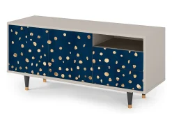 Móvel De Tv| Mueble de TV - 125х56х41 cm - T7 - Night Skies, Areia Bege