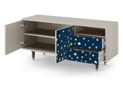 Móvel De Tv| Mueble de TV - 125х56х41 cm - T7 - Night Skies, Areia Bege