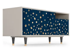 Móvel De Tv| Mueble de TV - 125х56х41 cm - T7 - Night Skies, Areia Bege