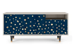 Móvel De Tv| Mueble de TV - 125х56х41 cm - T7 - Night Skies, Areia Bege