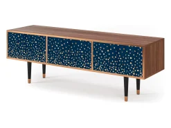Móvel De Tv* Mueble de TV - 170х59х48 cm - T4 - Night Skies, Nogueira Castanho