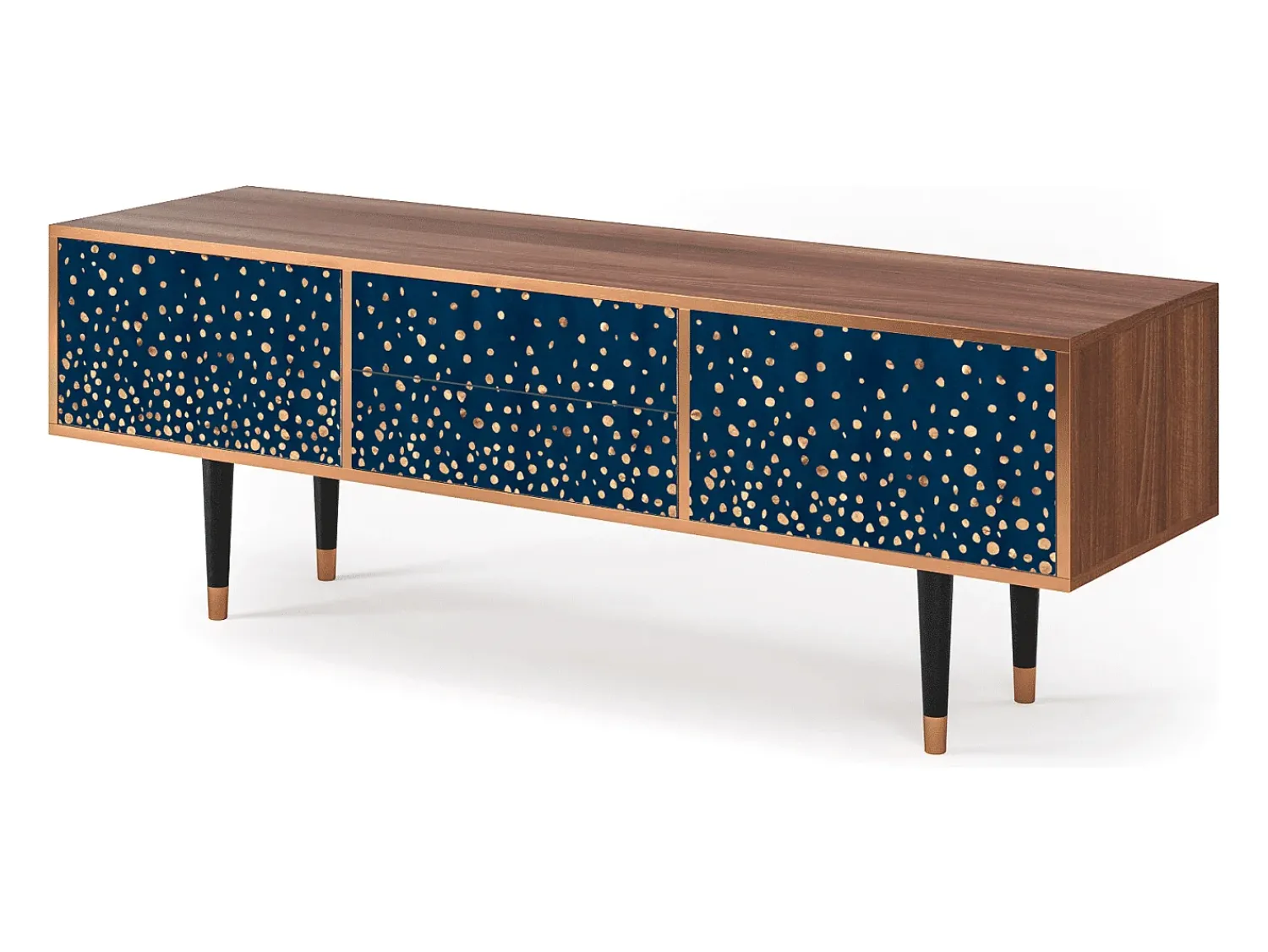 Móvel De Tv* Mueble de TV - 170х59х48 cm - T4 - Night Skies, Nogueira Castanho