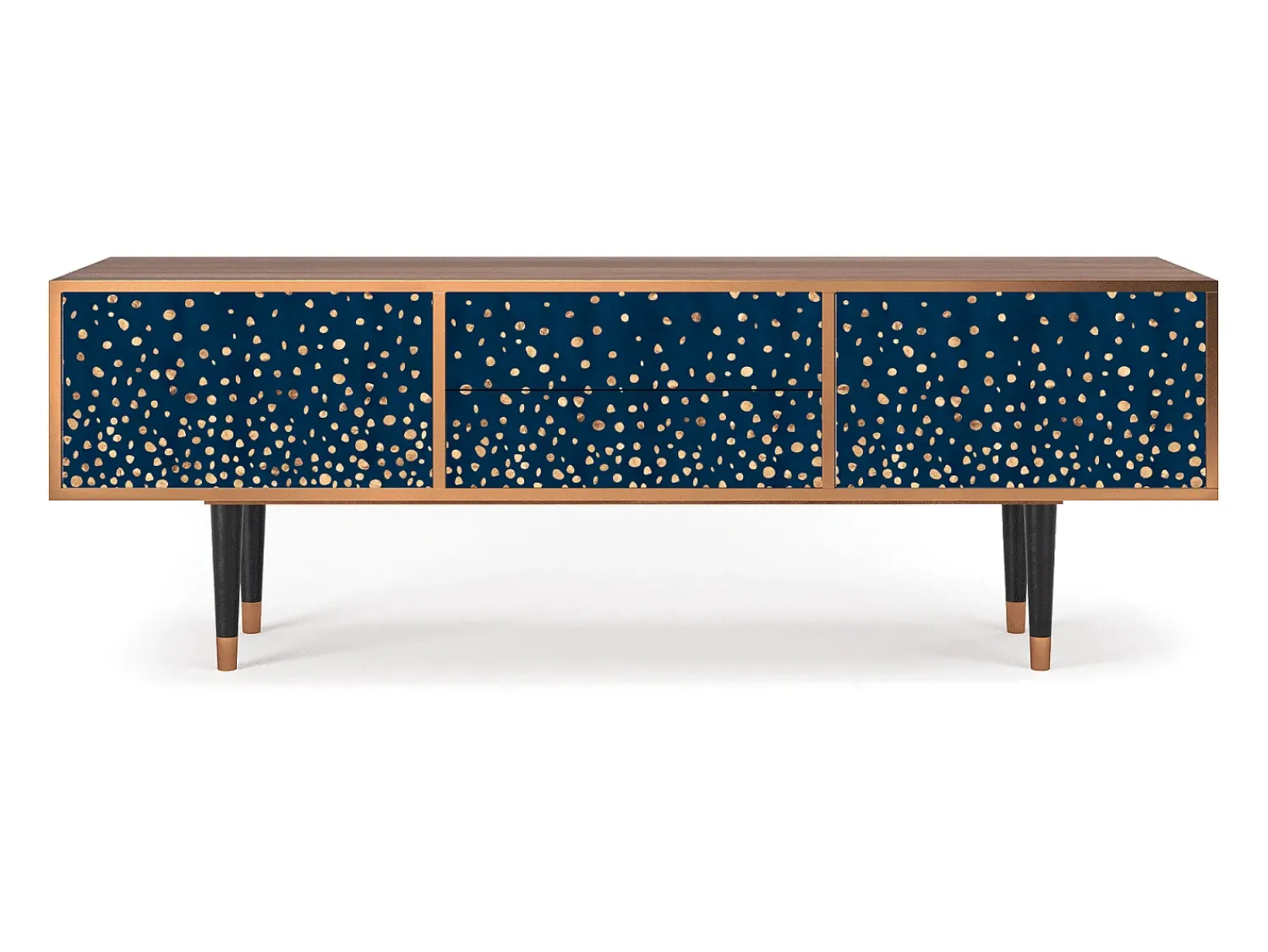 Móvel De Tv* Mueble de TV - 170х59х48 cm - T4 - Night Skies, Nogueira Castanho