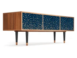 Móvel De Tv* Mueble de TV - 170х59х48 cm - T4 - Night Skies, Nogueira Castanho