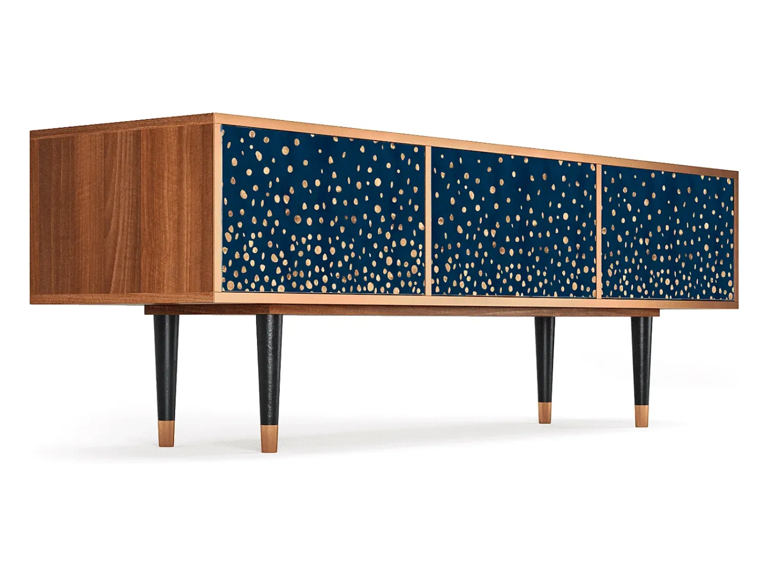 Móvel De Tv* Mueble de TV - 170х59х48 cm - T4 - Night Skies, Nogueira Castanho