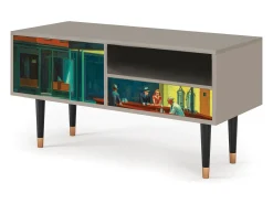 Móvel De Tv* Mueble de TV - 115х59х48 cm - T3 - Nighthawks by Hopper, Areia Bege