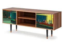 Móvel De Tv| Mueble de TV - 170х69х48 cm - T2 - Nighthawks by Hopper, Nogueira Castanho