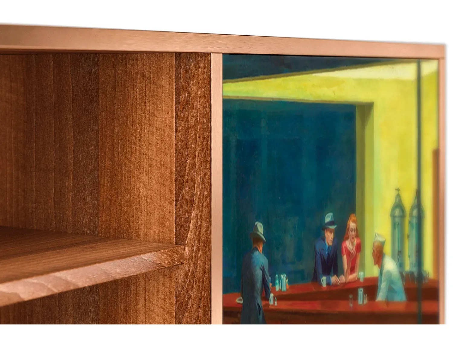 Móvel De Tv| Mueble de TV - 170х69х48 cm - T2 - Nighthawks by Hopper, Nogueira Castanho