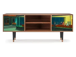Móvel De Tv| Mueble de TV - 170х69х48 cm - T2 - Nighthawks by Hopper, Nogueira Castanho
