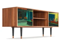 Móvel De Tv| Mueble de TV - 170х69х48 cm - T2 - Nighthawks by Hopper, Nogueira Castanho