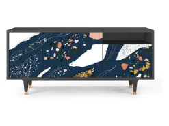 Sale Mueble de TV - 125х56х41 cm - T7 - Nude Iceberg, Antracite Cinza antracite