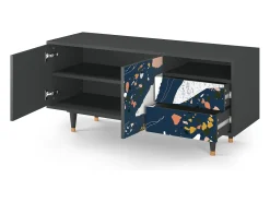 Sale Mueble de TV - 125х56х41 cm - T7 - Nude Iceberg, Antracite Cinza antracite