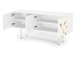 Móvel De Tv| Mueble de TV - 150х69х41 cm - T5 - Nude Dragonflies, Branco Bege