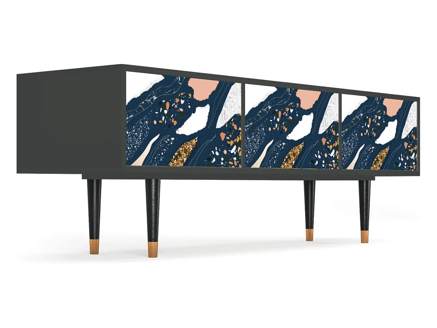 Discount Mueble de TV - 170х59х48 cm - T4 - Nude Iceberg, Antracite Cinza antracite