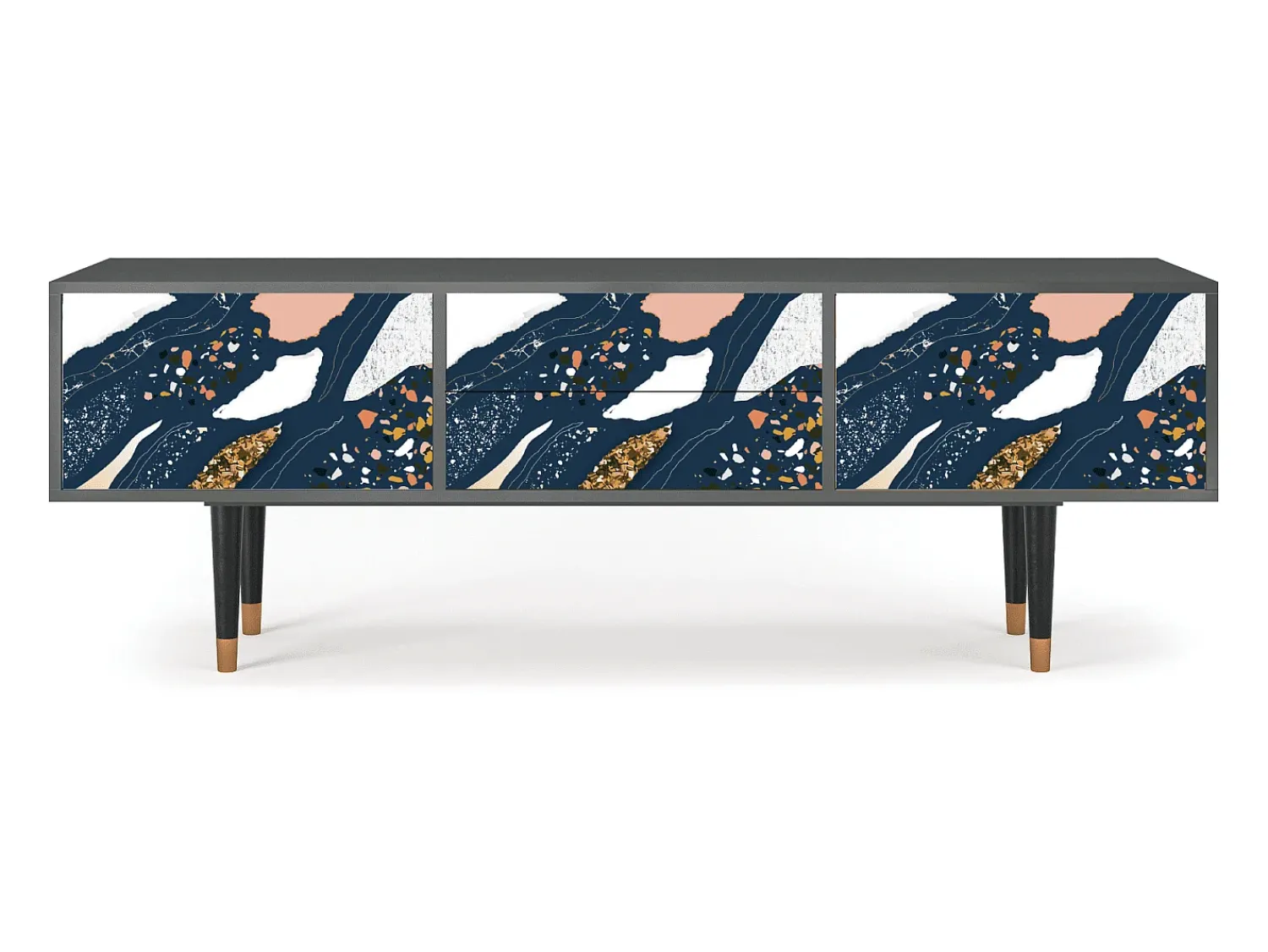 Discount Mueble de TV - 170х59х48 cm - T4 - Nude Iceberg, Antracite Cinza antracite