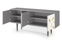 Mueble de TV - 150х69х41 cm - T5 - Nude Dragonflies, Cinza^ Móvel De Tv