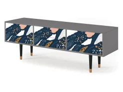Mueble de TV - 170х59х48 cm - T4 - Nude Iceberg, Cinza^ Móvel De Tv