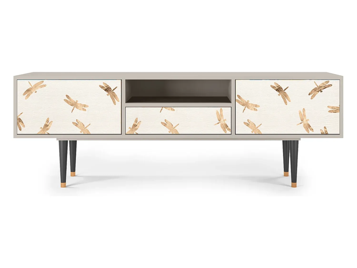 Mueble de TV - 170х59х41 cm - T6 - Nude Dragonflies, Areia^ Móvel De Tv