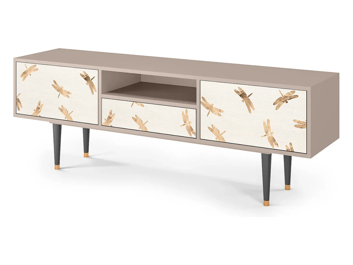 Mueble de TV - 170х59х41 cm - T6 - Nude Dragonflies, Areia^ Móvel De Tv