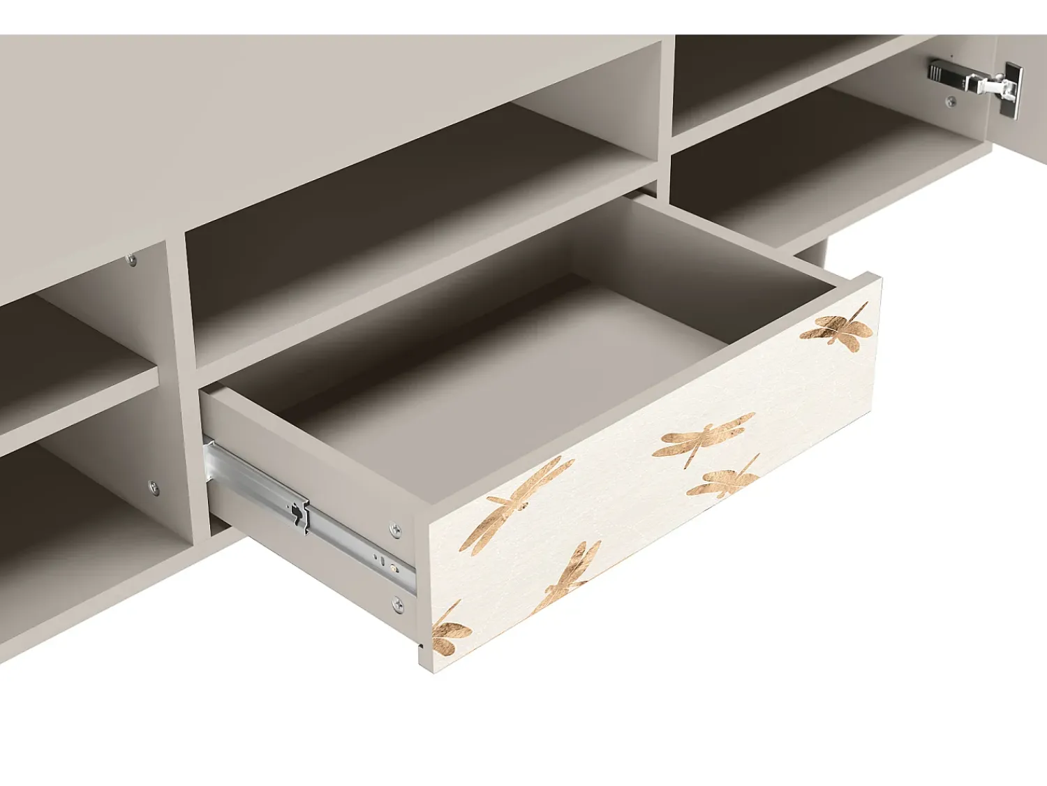 Mueble de TV - 170х59х41 cm - T6 - Nude Dragonflies, Areia^ Móvel De Tv