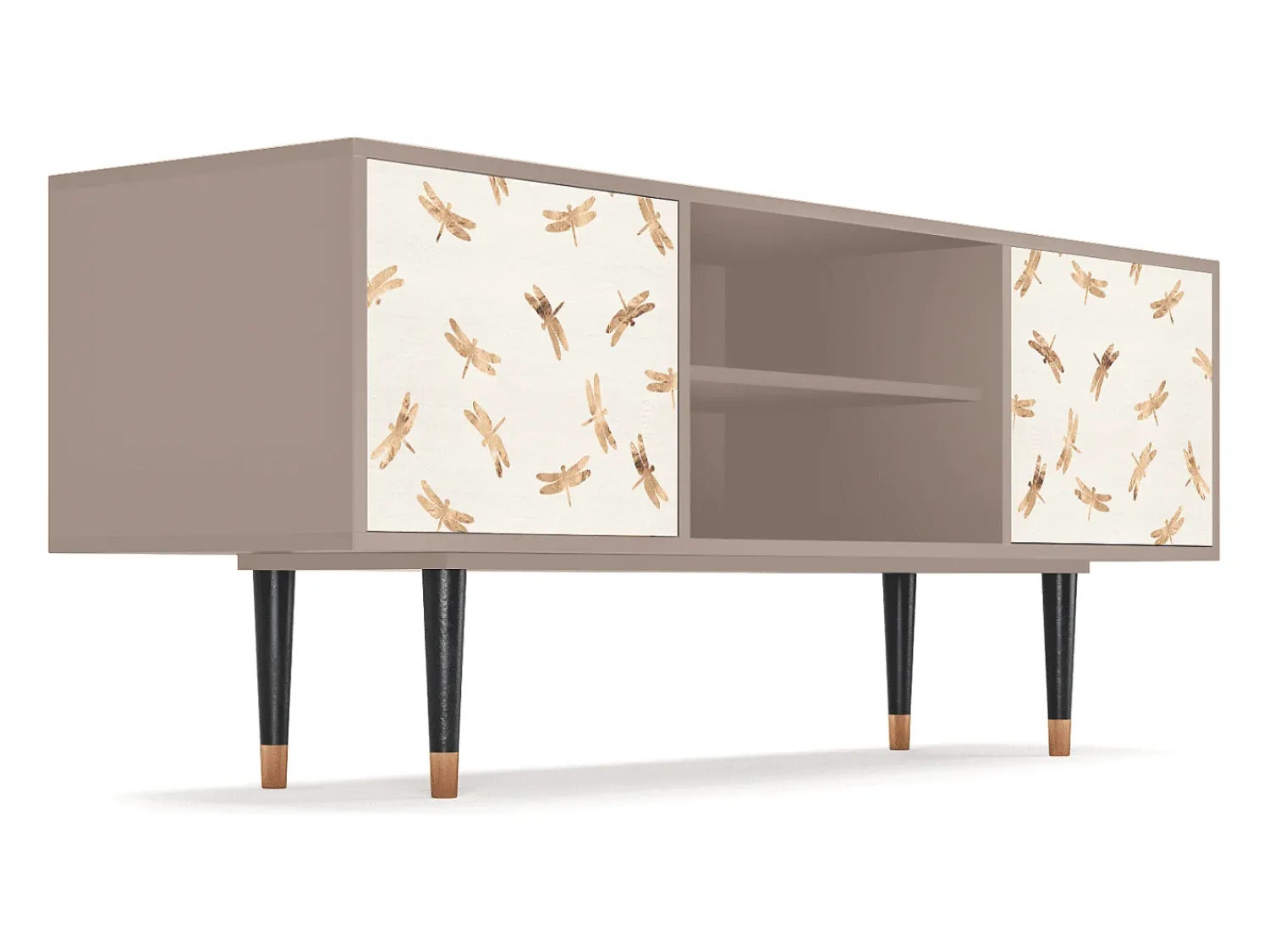 Móvel De Tv* Mueble de TV - 170х69х48 cm - T2 - Nude Dragonflies, Latte Bege
