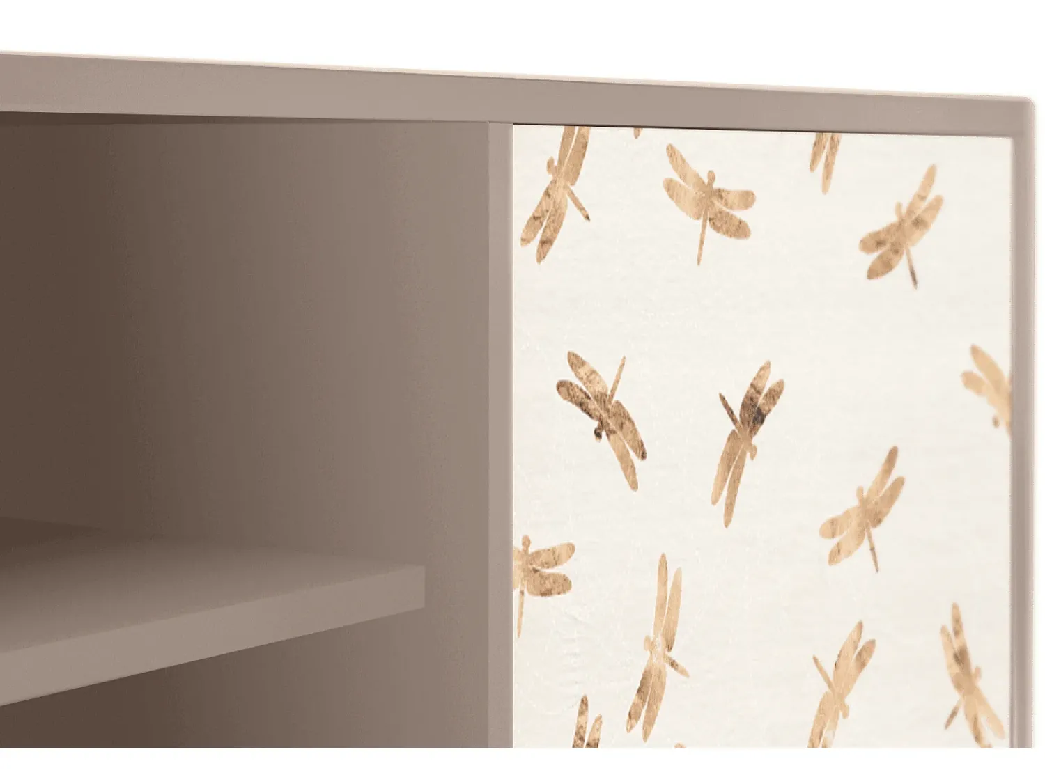 Móvel De Tv* Mueble de TV - 170х69х48 cm - T2 - Nude Dragonflies, Latte Bege
