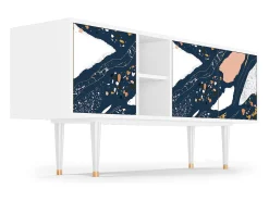 Móvel De Tv* Mueble de TV - 150х69х41 cm - T5 - Nude Iceberg, Branco Bege