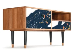 Online Mueble de TV - 115х59х48 cm - T3 - Nude Iceberg, Nogueira Castanho