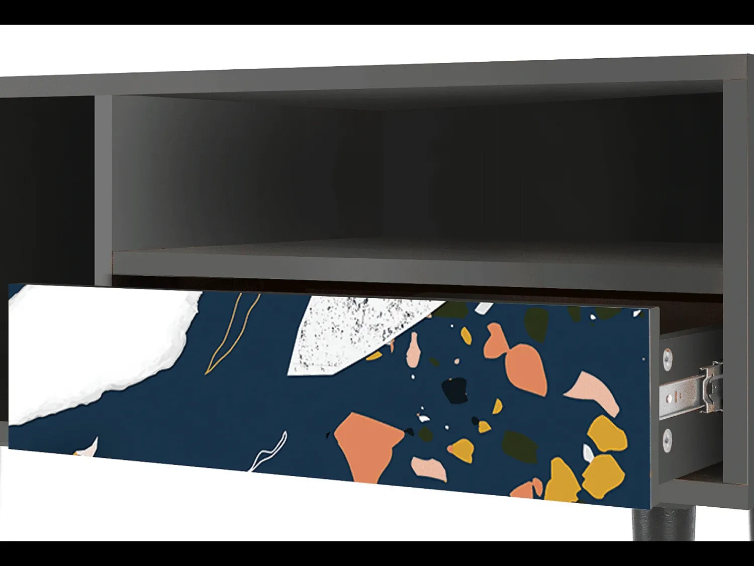 Mueble de TV - 115х59х48 cm - T3 - Nude Iceberg, Antracite^ Móvel De Tv
