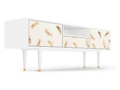 Mueble de TV - 170х59х41 cm - T6 - Nude Dragonflies, Branco^ Móvel De Tv