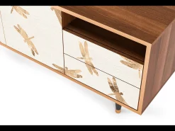Sale Mueble de TV - 125х56х41 cm - T7 - Nude Dragonflies, Nogueira Castanho