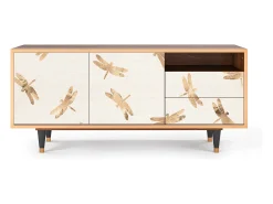 Sale Mueble de TV - 125х56х41 cm - T7 - Nude Dragonflies, Nogueira Castanho
