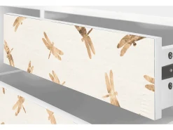 Móvel De Tv* Mueble de TV - 170х59х48 cm - T4 - Nude Dragonflies, Branco Bege