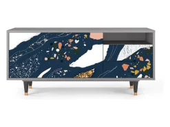 Online Mueble de TV - 125х56х41 cm - T7 - Nude Iceberg, Cinza Cinzento
