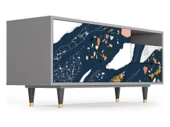 Online Mueble de TV - 125х56х41 cm - T7 - Nude Iceberg, Cinza Cinzento