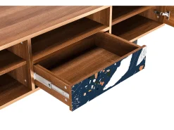 Móvel De Tv| Mueble de TV - 170х59х41 cm - T6 - Nude Iceberg, Nogueira Castanho