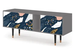Móvel De Tv| Mueble de TV - 170х69х48 cm - T1 - Nude Iceberg, Cinza Cinzento