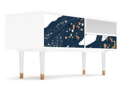 Discount Mueble de TV - 115х59х48 cm - T3 - Nude Iceberg, Branco Bege