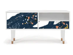 Discount Mueble de TV - 115х59х48 cm - T3 - Nude Iceberg, Branco Bege