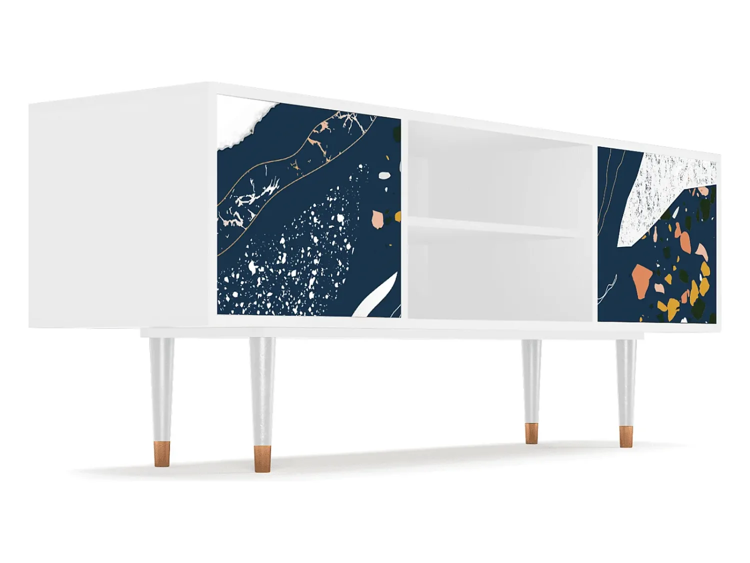 Móvel De Tv* Mueble de TV - 170х69х48 cm - T2 - Nude Iceberg, Branco Bege