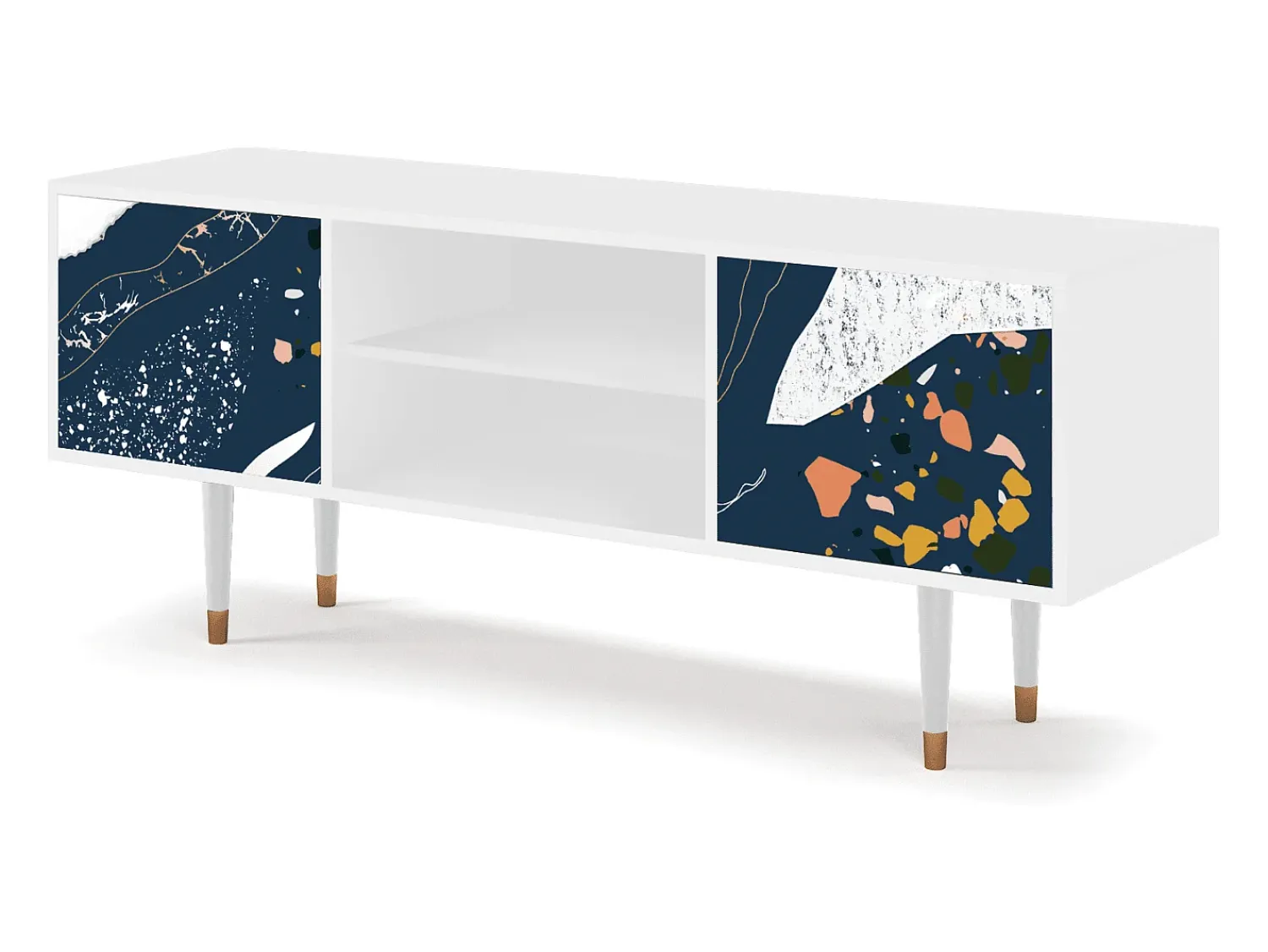 Móvel De Tv* Mueble de TV - 170х69х48 cm - T2 - Nude Iceberg, Branco Bege